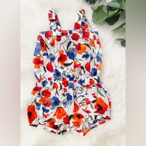Guess floral tank onesie romper